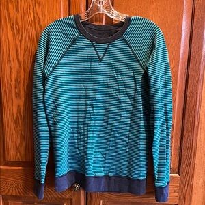 Lululemon turquoise and Blue Striped Top
